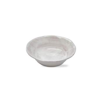tagltd 16 oz. 7 in. Merida Cracked Glazed Solid Melamine Plastic Dinnerware Bowls Set of 4 Dishwasher Safe Indoor Outdoor