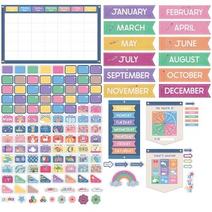 Carson Dellosa Education Crafty and Cool Calendar Bulletin Board Set, 145 Pieces - 1 of 1