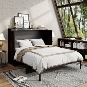 YOOCOZZ Queen Size Murphy Bed with Large Drawers and USB - 1 of 4