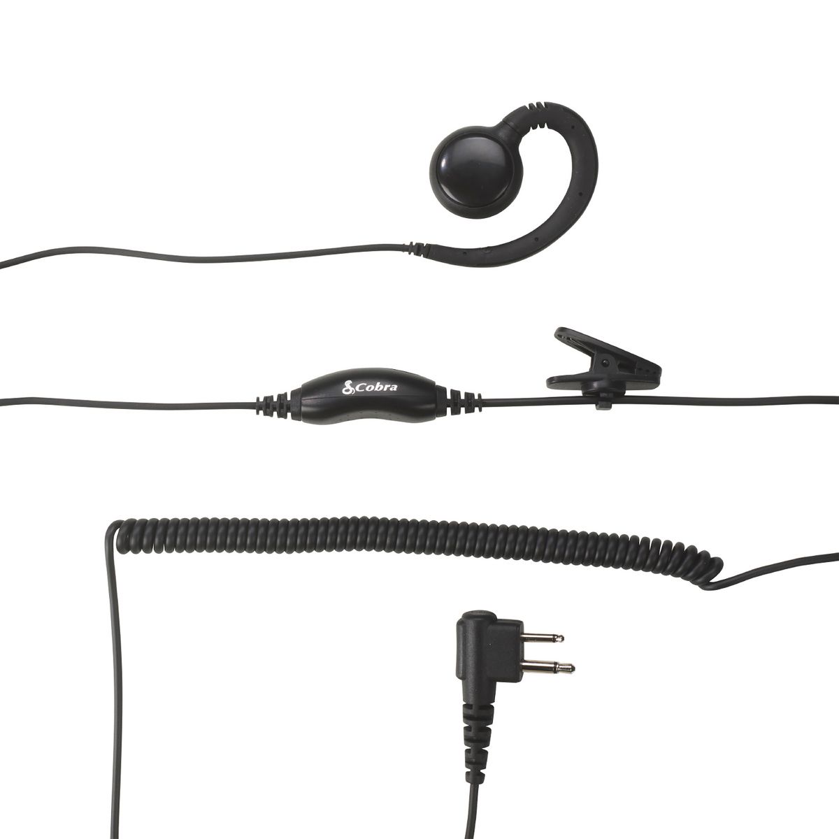Cobra® C-Style Swivel Wrap Around-the-Ear Headset for Cobra® Performa 400/450 2-Way Handheld Business Radios and Select Non-Cobra® Devices, 00100...