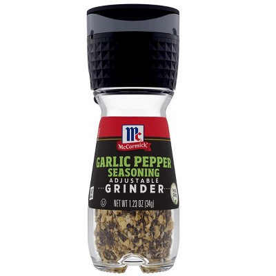 McCormick Garlic Pepper Seasoning Grinder, 1.23 oz (Pack of 2)