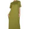 Slickblue Women's Casual Side Pocket Tee Dress, Short Sleeve Jersey Knit, Relaxed Fit, 12 Color Options, Size S-L - 3 of 4