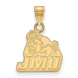 Black Bow Jewelry 14k Yellow Gold James Madison Dukes NCAA Small Pendant - 1 of 3