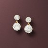Ross-Simons 3.50 ct. t.w. CZ Double Drop Earrings in 14kt Yellow Gold - 3 of 4