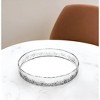 HomeRoots 12" Clear Round Cut Crystal Serving Tray - 2 of 4