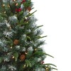 Northlight 7ft Pre-Lit Frosted Mixed Berry Pine Artificial Christmas Tree - Clear Lights - image 3 of 4