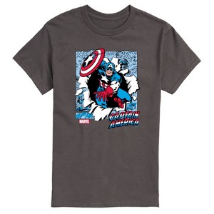 Men's - Marvel - Captain America Comic Book Panels Short Sleeve Graphic T-Shirt - 1 of 4