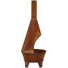 Sunnydaze Outdoor Backyard Patio Mexican Style Oxidized Steel Wood-Burning Fire Pit Chiminea - 6' - Rust - 2 of 4