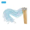 Unique Bargains Party Favor Wooden Handle Lace Ribbon Sticks Fairy Wands 50 Pcs - 3 of 4
