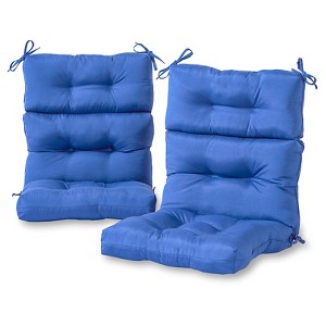 Kensington Garden 2pc 24"x22" Outdoor Seat and Back Chair Cushion Set - 1 of 4