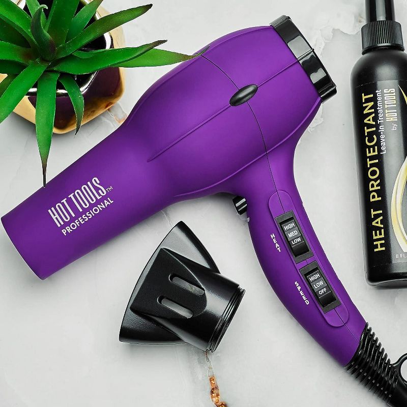 Hot Tools Pro Artist 1875W Turbo Ionic Dryer | Smooth, Frizz Free Blowouts (Purple - Royal Velvet), 5 of 6