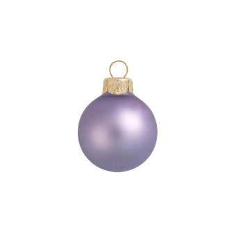 Northlight Matte Finish Glass Christmas Ball Ornaments 1.5" (40mm) - Lavender Purple - 40ct
