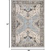 Classic Vintage Floral Rug, Thin Low Pile, Non Slip, Washable, Stain Resistant, Foldable Accent Carpet for Living Room Bedroom - 2 of 4