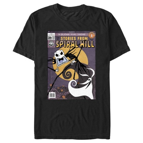 Men's The Nightmare Before Christmas Stories from Spiral Hill Jack and Zero Comic Book T-Shirt - image 1 of 4