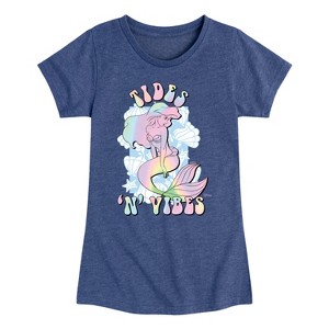 Girls' - Disney - Tides 'N' Vibes Fitted Short Sleeve Graphic T-Shirt - 1 of 4