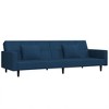 vidaXL 2-Seater Sofa Bed with Two Pillows Blue Velvet - 2 of 4