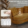 Loveseat Sofa Upholstered Couch with Golden Metal Legs,White/ Yellow/Orange/Blue/Gray/Black/Pink, 4W-ModernLuxe - 4 of 4