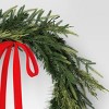 28" Christmas Led Mixed Norfolk and Cedar Wreath with Red Velvet Bow - Wondershop™ - 4 of 4