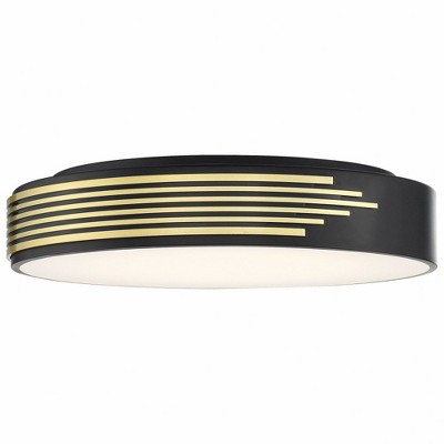 Maestro Black and Gold LED Flush Mount Ceiling Light