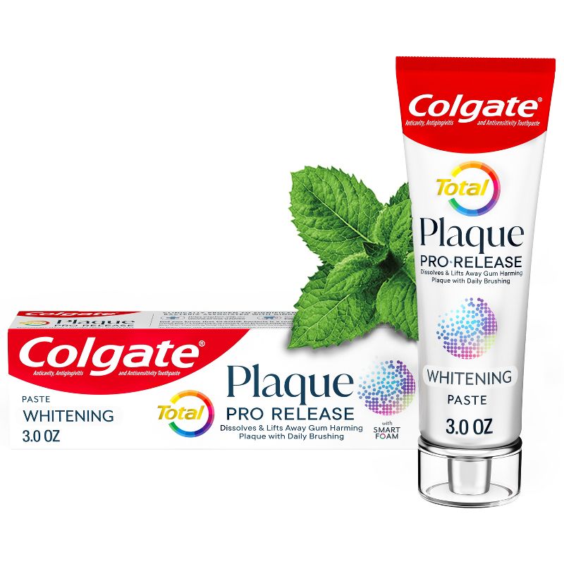 Colgate Total Plaque Pro-Release Whitening Toothpaste - 3oz, 1 of 11