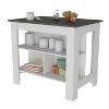 Kumasinova Versatile Kitchen Island Cart with Three Storage Shelves,40.5" Kitchen Cart with Ample Legroom,Spacious Island Table for Dining Room - 4 of 4