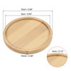 Unique Bargains Indoors Bamboo Round Plant Pot Saucers Flower Drip Tray Wood Color 6 Pcs - 2 of 4