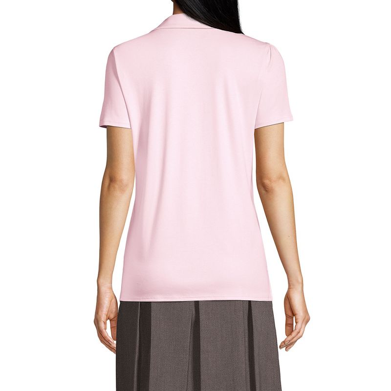 Lands' End School Uniform Women's Short Sleeve Peter Pan Collar Polo Shirt, 2 of 5