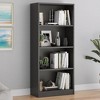 Infurnic Decorative Bookshelf, Tall Modern Wood Bookshelf with 4 Shelves, for Living Room or Library Bookcase, Gray, 11.6"*24.4"*55.9" - 2 of 4