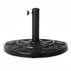 Westintrends 9Ft Half Round Umbrella with Half Resin Base Included for Outdoor Patio Window Shade Wall Balcony - 4 of 4