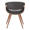 Armen Living,Butterfly Mid-Century Dining Chair in Walnut Finish and Charcoal Fabric - 4 of 4
