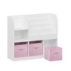 Kumasinova Kids Bookshelf– Anti-Rollover Storage Shelf, Bookcase with 3 Collapsible Fabric Drawers, Bookcase Display Stand, Toy Storage Organizer - 4 of 4