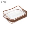 Unique Bargains PVC Transparent Toiletry Bag Cosmetic Pouch with Zipper for Business Travel 2 Pcs - 3 of 4