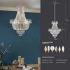 DOMETOUR Gold Crystal Chandeliers, Large Luxury Ceiling Lighting for Living Room, Dining Room, Bedroom, Hallway (Without Bulb) - 2 of 4
