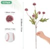 Unique Bargains 5-Heads Artificial Chrysanthemum Ball Flowers Silk Bouquets Real Touch 20 Inch - 3 of 4
