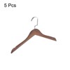 Unique Bargains Retro Wood Non-Slip Suit Hangers With Stainless Steel Hook 5 Pcs - 3 of 4