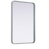 Elegant Lighting Contour Metal Rectangle Mirror 24x36 in Silver - 4 of 4
