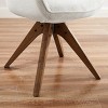 Art Leon Comfortable Fabric Swivel Accent Chair with Solid Oak Wood Legs - 4 of 4