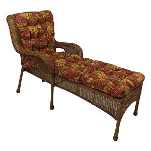 Blazing Needles, 74-inch by 19-inch Squarded Outdoor Spun Polyester Tufted Chaise Lounge Cushion - 1 of 1