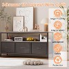 55" Rustic Modern TV Stand with 3 Fabric Drawers, Dresser Style Entertainment Center for Living Room, Bedroom - 3 of 4