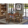 HomeStock 5-Pc Mahogany Finish Solid Wood Top-Rectangular Dining Room Set with Butterfly Leaf-Seats 4 - 2 of 4