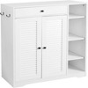 Slim Shoe Cabinet For Entryway,Shoe Cabinet with Drawer Hanger,4 Tier Freestanding Shoe Rack Organizer,Bathroom Floor Cabinet for Living Room,Bedroom - 3 of 4