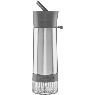 Zing Anything Aqua Zinger 18/8 Stainless Steel Gray Fruit Fusion Water Bottle, 20 Ounce
