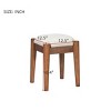 Dressing Table with Stool Makeup Vanity Set, Wood Vanity Desk with 4 Drawers, Storage Space–Maison Boucle - 4 of 4