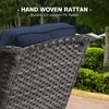 YARDSIGHT Outdoor Wicker 3-Seater Sofa, All-Weather Rattan Patio Couch with Thick Cushions for Garden, Porch, Balcony, Backyard - 4 of 4