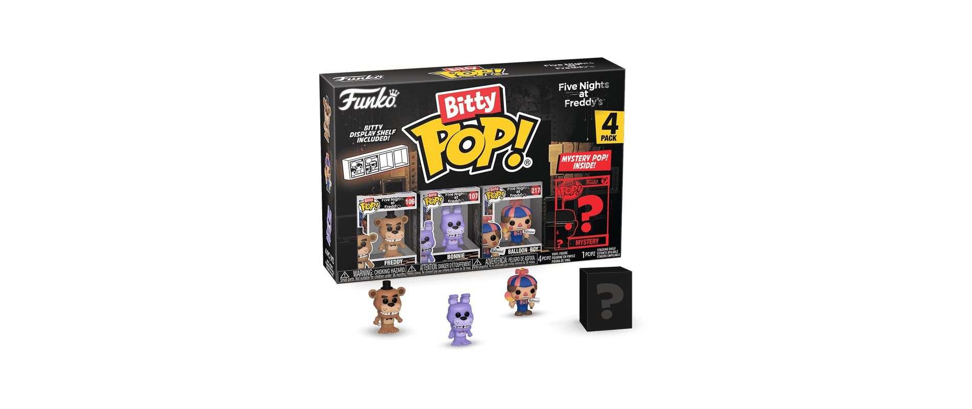Funko Bitty POP! Five Nights at Freddy's 4-Pack – Freddy, Bonnie, Balloon Boy & Mystery Mini Figure