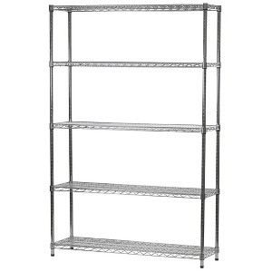 Shelving.com Chrome Wire Shelving with 5 Tier Shelves - - 1 of 4