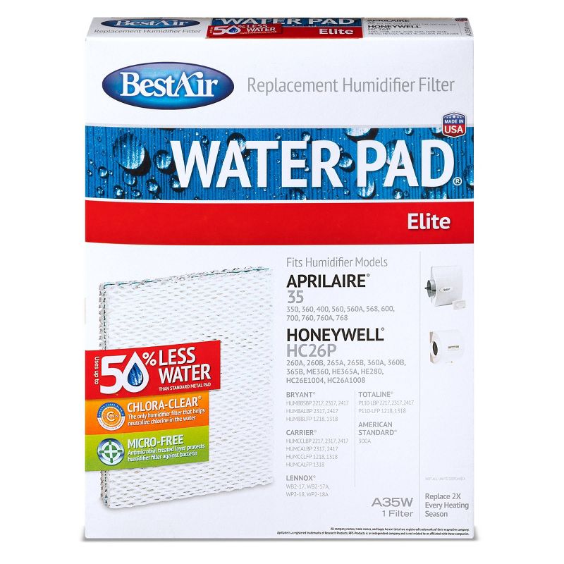 BestAir A35W Whole House Humidifier Replacement White Water Pad For Aprilaire and Honeywell Models, 3 of 6