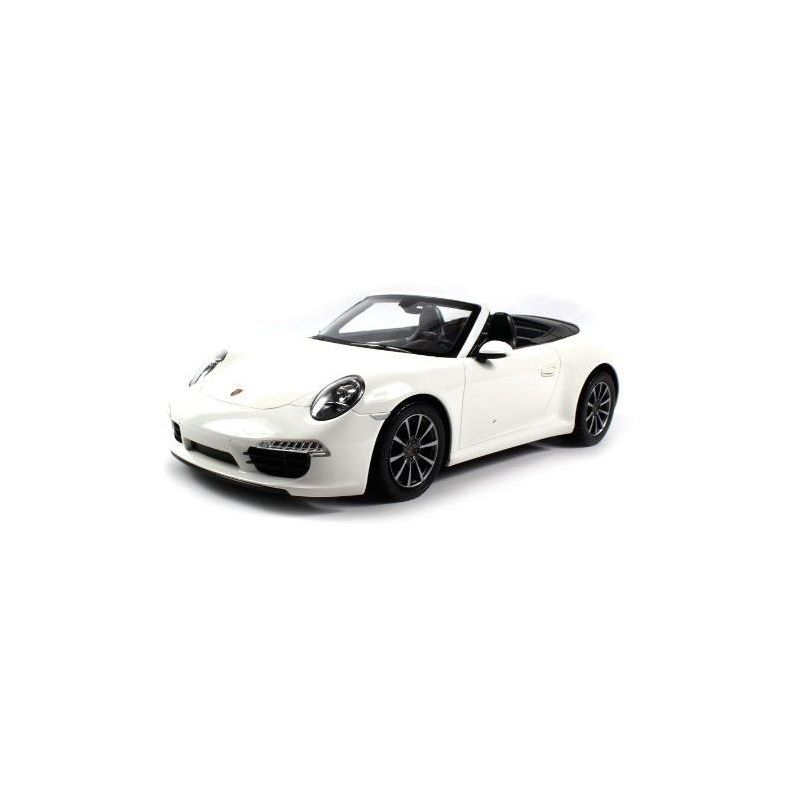 Link Ready! Set! Go! 1:12 RC Porsche 911 Carrera S White Cabriolet, Remote Control Sports Car, Working Headlights & Tail Lights R/C, 3 of 7