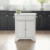 Lafayette Stone Top Portable Kitchen Island/Cart White - Crosley: Expandable Design, Towel Bar, Adjustable Shelf - 2 of 4