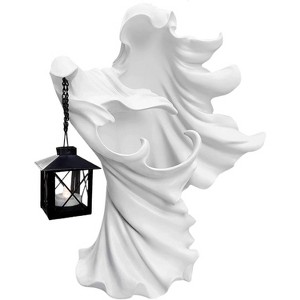 Cracker Barrel Ghost Halloween Witch Ornament with Lantern Energy Saving Resin Statue for Garden Courtyard Decor Sun-Solar - 1 of 4